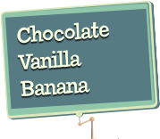 Chocolate, Vanilla, Banana